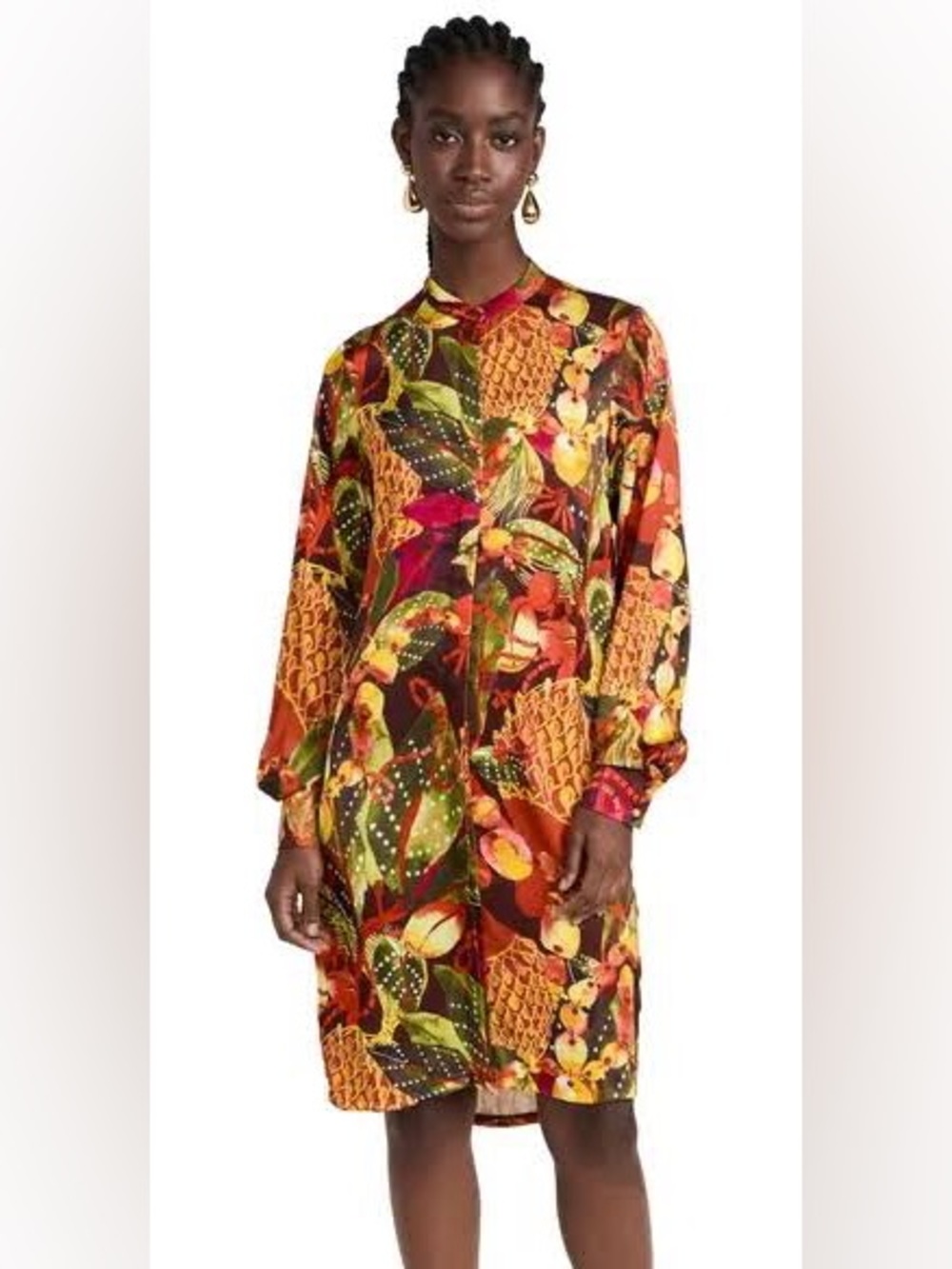 ANDREA IYAMAH UCHI TUNIC in cola print